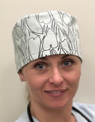 Operační čepice C141 SRDCE MALOVANÁ