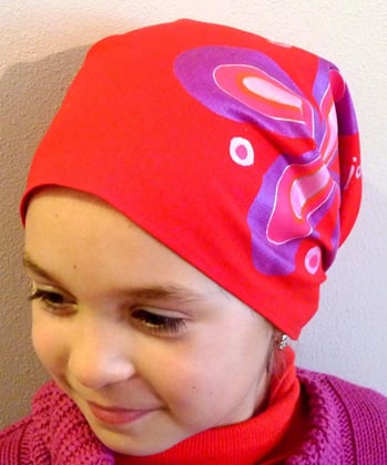 Červený šátek S KVĚTEM Červený šátek S KVĚTEM